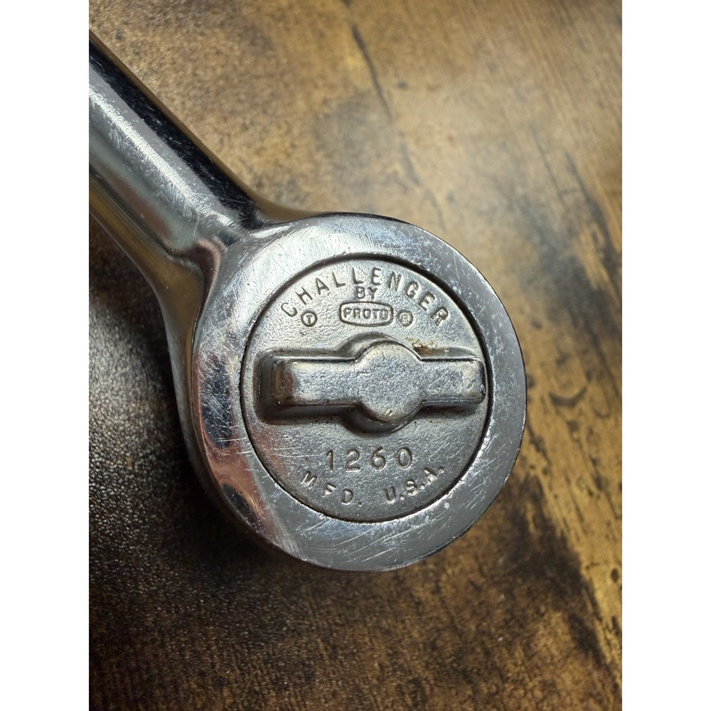 Vintage Challenger by Proto 1260 3/8" Drive Ratchet Fine Tooth Made in USA